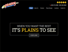 Tablet Screenshot of plainsdairy.com